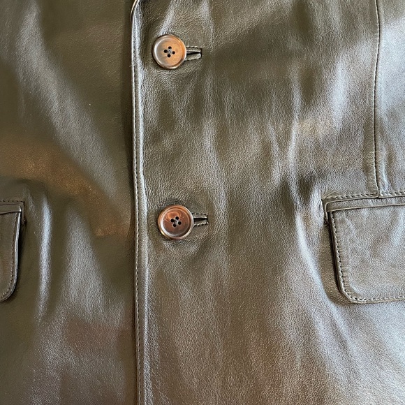 Black Genuine Lamb Leather Jacket Roundtree & Yorke Size XL -coat men lined - Picture 3 of 16